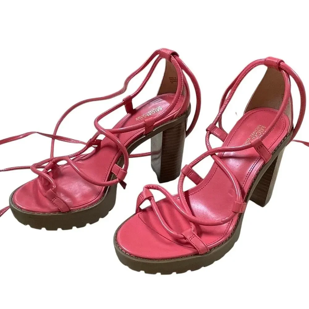 Michael Kors Vero Lug Platform Sandal Dahlia (Pink) Women's 7M New Without Box